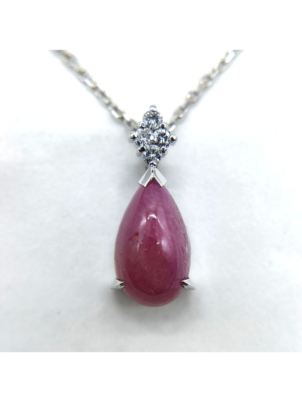 Jewelry Necklace Ruby Platinum Rose 3150761